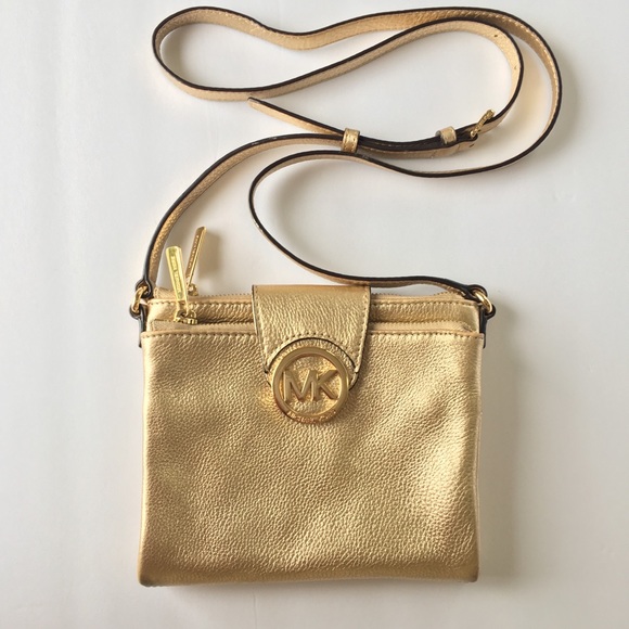 Michael Kors Handbags - Michael Kors Fulton Crossbody Gold